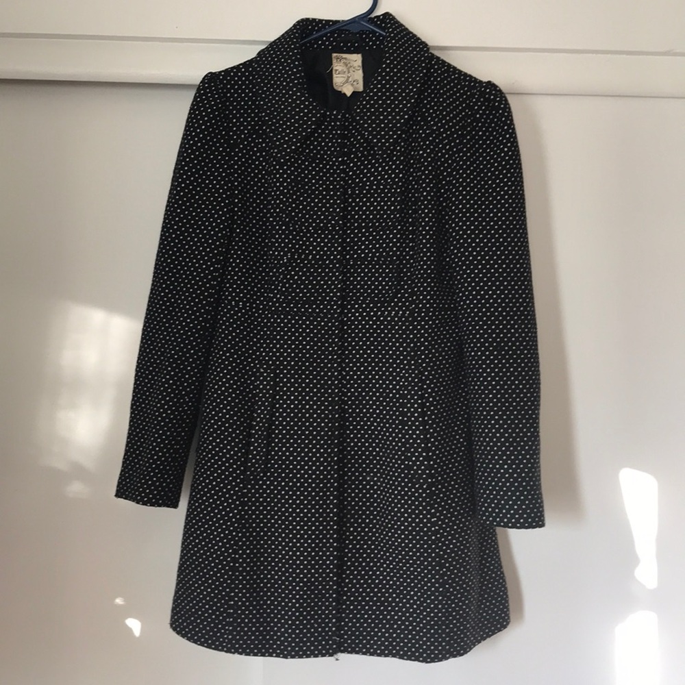 Anthropologie/Tulle Polka Dot Peacoat